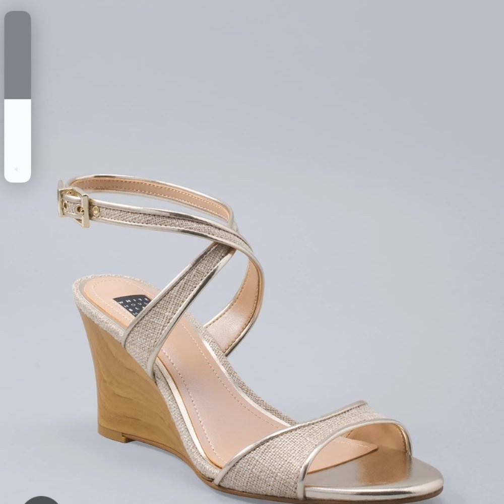 White House Black Market Kaylee Biscotti Wedge Heels *New With Tags* Sz 7M